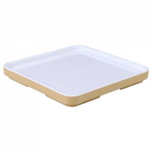 Plateau/deksel vierkant afm. 10,5x10,5x1,4cm. kleur champagne melamine CUBE