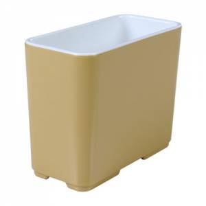 Bakje rechthoekig hoog afm. 10,5x5x8,5cm. kleur champagne melamine CUBE
