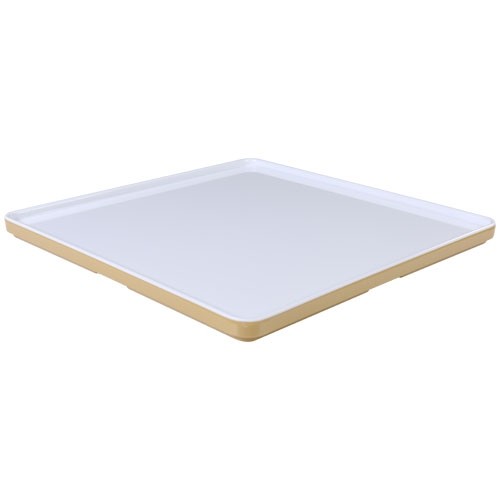 Plateau laag afm. 21x21x1,4cm. kleur champagne melamine CUBE