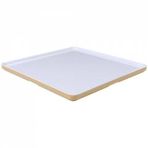 Plateau laag afm. 21x21x1,4cm. kleur champagne melamine CUBE