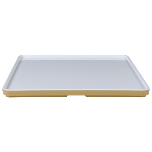Plateau laag afm. 21x21x1,4cm. kleur champagne melamine CUBE