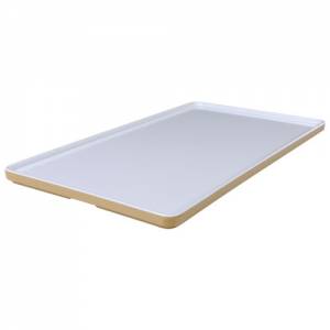 Plateau/deksel rechthoekig 1/3 gn afm. 31,7x17,5x1,4cm. kleur champagne melamine CUBE