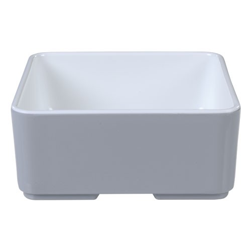 Bakje vierkant laag afm. 10,5x10,5x4,5cm. kleur lichtgrijs melamine CUBE