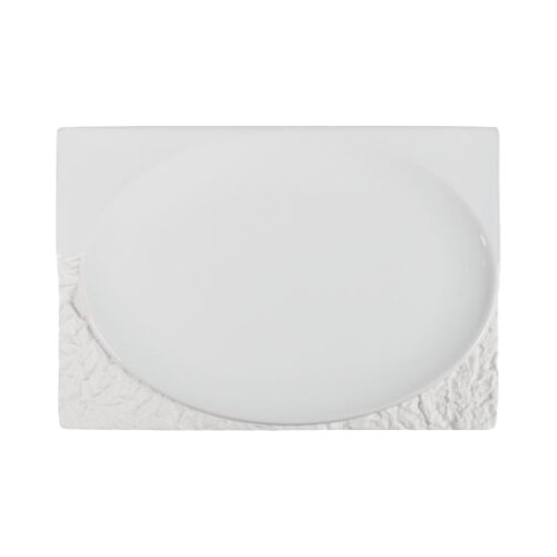 Bord Terra afm. 27x18cm. kleur wit Nova