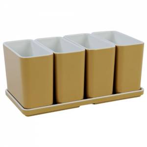 ENSEMBLE DE CUBE ORGANISATEUR NO. 3 AFM. 21X10.5X9.3CM. COULEUR CHAMPAGNE MÉLAMINE