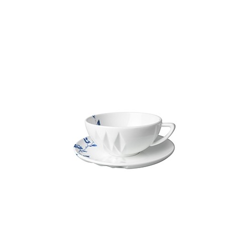 CUP AND SAUCER CONT. 12CL. BLUE FOLD HEINEN DELFT BLUE