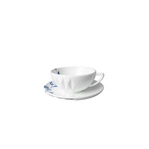 CUP AND SAUCER CONT. 12CL. BLUE FOLD HEINEN DELFT BLUE