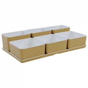 Organizer CUBE set nr. 21 afm. 31,7x17,5x7,2cm. kleur champagne melamine
