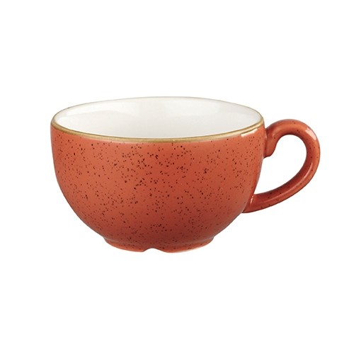 Theekop / cappuccinokop kleur Spiced Orange inh. 34cl. Churchill Stonecast