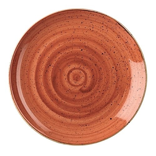 COUPE PLANCHE COULEUR ORANGE ÉPICÉ DIAM. 26CM. PIERRE DE CHURCHILL