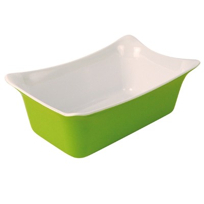 SALADIER FLEUR CROCK GN 1/2 MÉLAMINE COULEUR BLANC/VERT DALEBROOK
