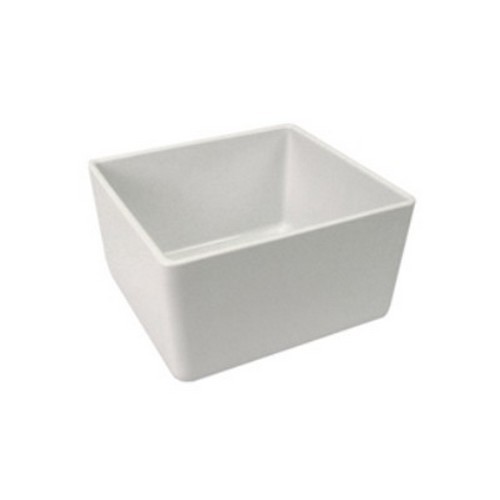 Schaal afm. 16,2x17,3x(h)10cm. melamine kleur wit chunky crock Dalebrook
