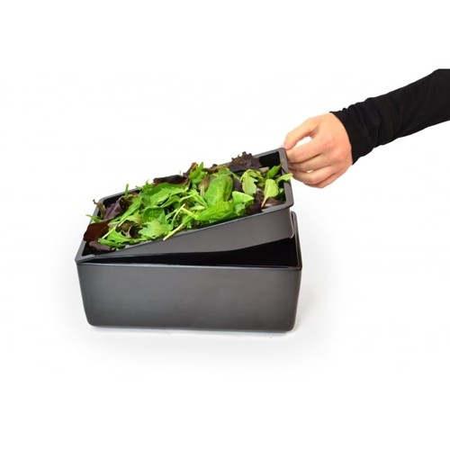 Inzetschaal afm. 16,2x13x(h)5cm. melamine kleur zwart chunky crock Dalebrook