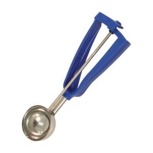 Ice cream portioning spoon 1/16L, diameter 59mm, bonzer, stainless steel, blue