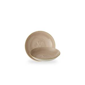Bord coupe diep diam. 24.8cm. Truffle Stonecast Churchill