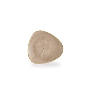 Plate Triangle, Size 24.5cm. Truffle Stonecast Churchill