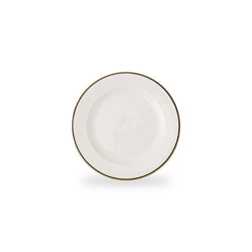PLATE WIDE EDGE DIAM. 30.5CM. BARLEY WHITE STONECAST CHURCHILL