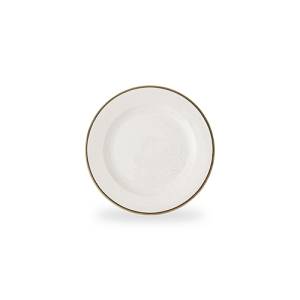 ASSIETTE À BORD LARGE DIAM. 30,5 CM. BLANC D'ORGE EN PIERRE FONTE CHURCHILL