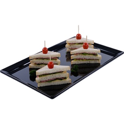 Gastronormschaal afm. 1/1gn,. hgt. 2,9cm. melamine kleur zwart Global