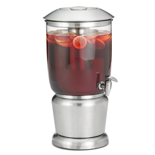 Drankdispenser incl. tapkraan, kunststof reservoir, deksel en ijshouder diam. 27x(h)50cm. inh. 9,5ltr.  Tablecraft