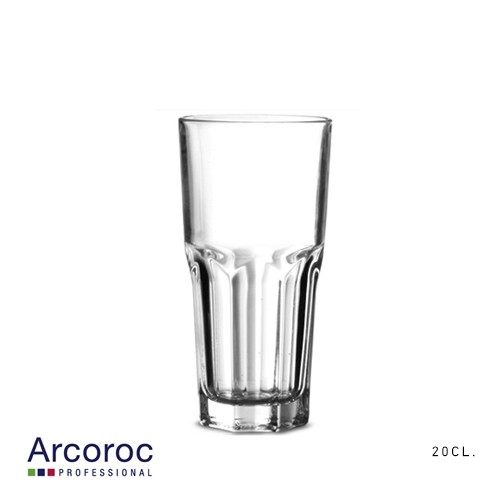 GLAS MIT GRANITY-LONGDRINK-INHALT. 20CL. ARCOROC