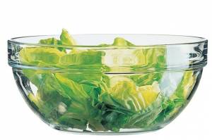 Compoteschaal glas diam. 14cm. HG. 6,5cm. inh. 62,5cl. Arcoroc