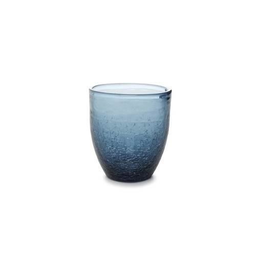 VERRE CONT. 25CL. BLEU CRAQUELÉ F2D