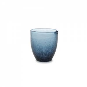 Glas inh. 25cl. Crackle blauw F2D