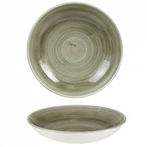 Coupe schaal Stonecast Patina diam. 24,8cm. kleur Burnished Green Churchill