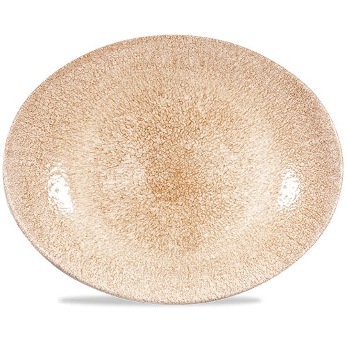 Coupebord ovaal raku kleur Garnet Orange afm. 31,7x25,5cm. Churchill