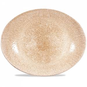 Coupebord ovaal raku kleur Garnet Orange afm. 31,7x25,5cm. Churchill