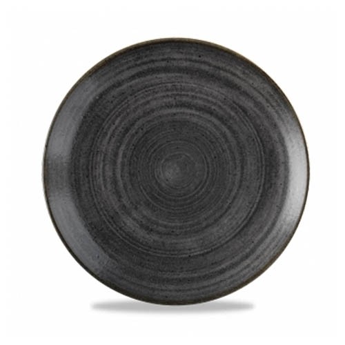 COUPE BOARD DIAM. 26CM. STONECAST RAW COLOR BLACK CHURCHILL