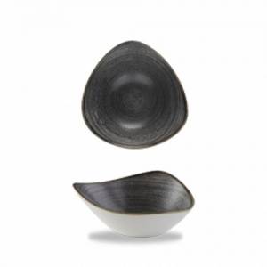 Schaal driehoekig afm. 18,5cm. Stonecast kleur Black Churchill