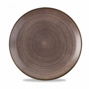 COUPE BOARD DIAM. 28.8CM. STONECAST COLOR BROWN CHURCHILL