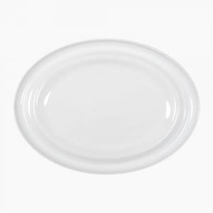 Bord ovaal afm. 38x28cm. Agma kleur wit Nova