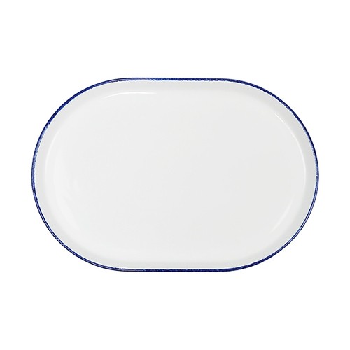 ASSIETTE OVALE DIM. 29X20CM. NORDIKA BLEU CORAIL COULEUR BLEU
