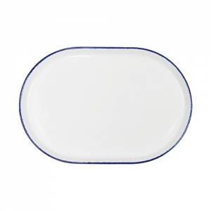 Bord ovaal afm. 29x20cm. Nordika Coral Blue kleur blue