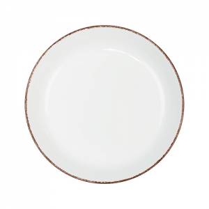 Bord diep diam. 24cm. Nordika Coral Brown kleur cream brown