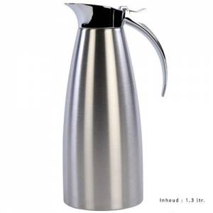 Isoleerkan Luxor inh. 1,3l. HG. 27,5cm. rvs mat gepolijst