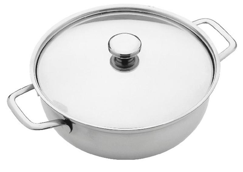 Groenteschaal z/deksel inh. 2 liter diam. 22 cm rvs 18/10 Mepra