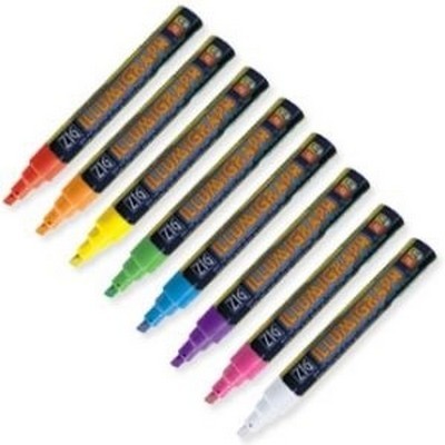 CHALK STICKERS COLOR SET OF 8 PIECES THICKNESS 15MM. ERASEABLE SECURIT