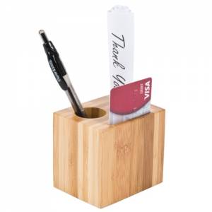 TABLE PRESENTATION BLOCK WOOD DIM. 9X7X8.3CM. COLOR BAMBOO