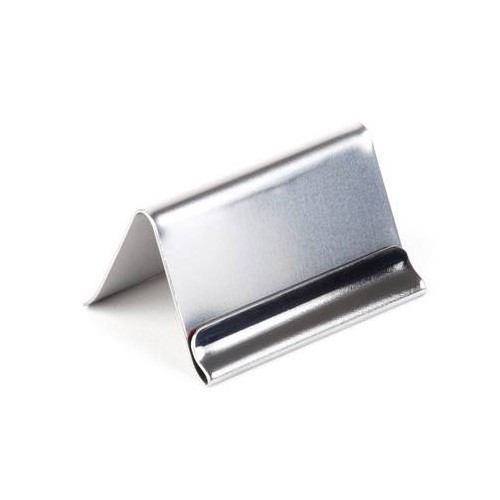 Menukaarthouder afm. 6x5cm. mat rvs