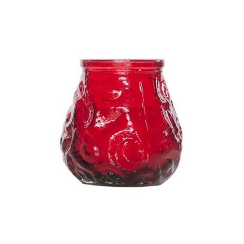 Tafelkaars Lowboy Mini diam. 7,5 cm. hgt. 7,5 cm. kleur rood