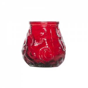 Tafelkaars Lowboy Mini diam. 7,5 cm. hgt. 7,5 cm. kleur rood