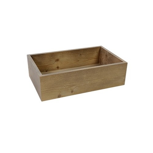 Buffetvitrine recht model 2-plateaus (excl. bakken) afm. (b)35x(d)33,5x(h)58cm. rvs tbv gn 1/2-150