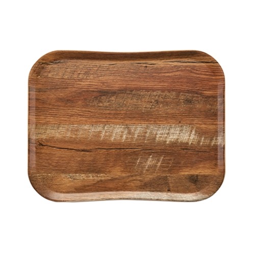 Century Wood Grain Tray, Dimensions: 33 x 43 cm, Colour: Brown Oak Cambro
