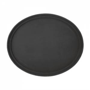 Bierdienblad anti-slip fiberglas ovaal 68x56cm. kleur zwart