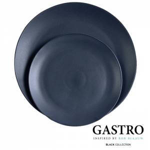 Bord plat rond diam. 20cm. Black - GASTRO by Ron Blaauw
