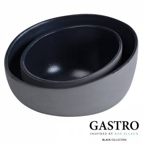 Serveerschaal toelopend diam. 16cm. Black - GASTRO by Ron Blaauw